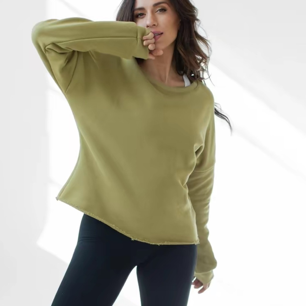 Olive Green Oversized Sweatshirt